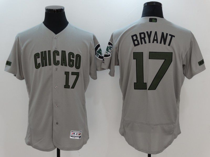 2017 MLB Chicago Cubs #17 Bryant Grey Elite Commemorative Edition Jerseys->women mlb jersey->Women Jersey